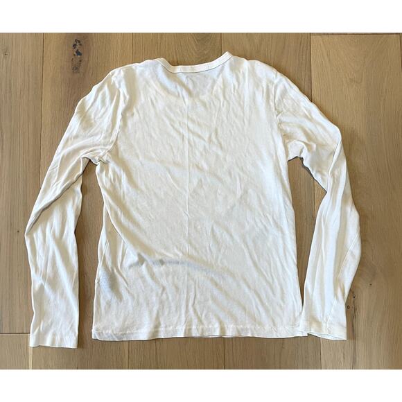 Jenni Kayne Ivory Long Sleeve Slim Tee Crewneck - Size Medium - Picture 2 of 4